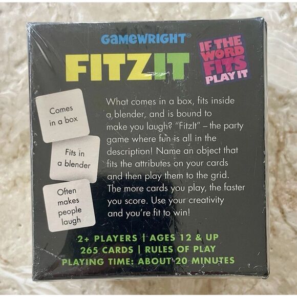 FITZ IT “If The Word Fits Play It” Word Card Game by Gamewright 2012  NEW SEALED - Picture 2 of 6